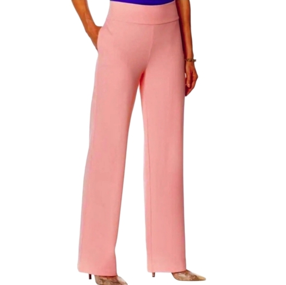 DG2 By Diane Gilman Pull-On Stretch Pants Pink Womens Plus Size‎ 2X - Picture 1 of 14